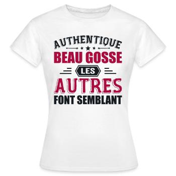 Authentisches gutaussehendes Kind - Frauen T-Shirt - Weiß - Vorne - AI Model Female 172 dark (172cm)