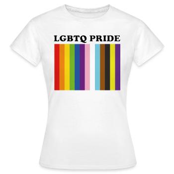 Fierté LGBTQ Couleurs inclusives de la fierté - T-shirt Femme - blanc - Devant - AI Model Female 172 dark (172cm)