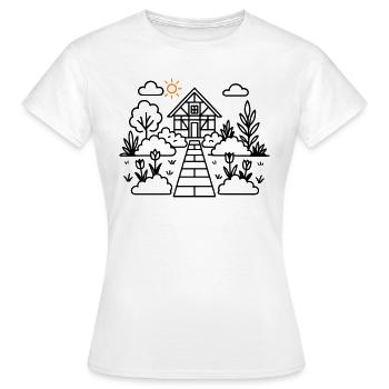 Schrebergarten Garten Natur - Frauen T-Shirt - Weiß - Vorne - AI Model Female 172 dark (172cm)