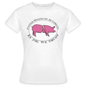 UNITED STATES OF AUVERGNE - T-shirt Femme - blanc - Devant - AI Model Female 172 dark (172cm)