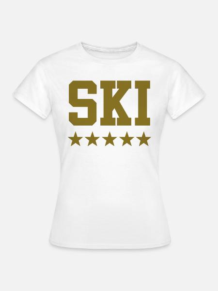 ski - Frauen T-Shirt - Weiß