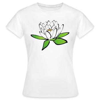 fleur de lotus - T-shirt Femme - blanc - Devant - AI Model Female 172 dark (172cm)
