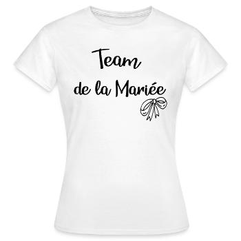 team de la marie e noeud - T-shirt Femme - blanc - Devant - AI Model Female 172 dark (172cm)