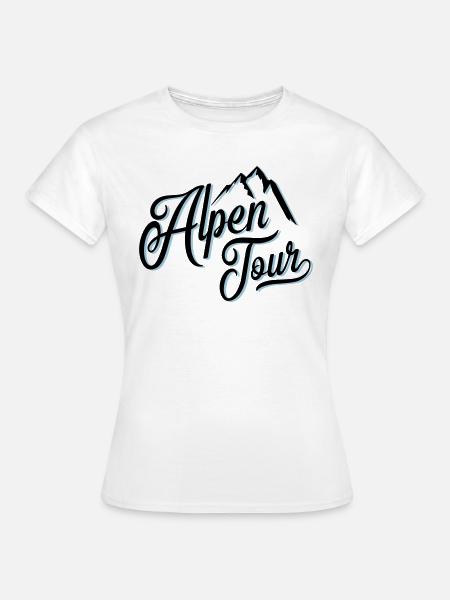 alpen tour - Frauen T-Shirt - Weiß
