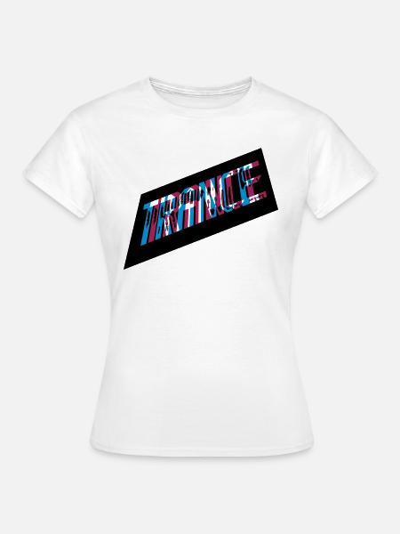 3D Effekt Trance Design - Frauen T-Shirt - Weiß