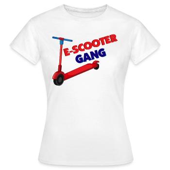 E-Scooter Roller Scooter - T-shirt Femme - blanc - Devant - AI Model Female 172 dark (172cm)
