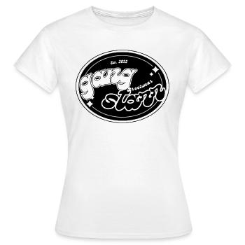 Noir et blanc Retro Y2k Streetwear Vêtements - T-shirt Femme - blanc - Devant - AI Model Female 172 dark (172cm)