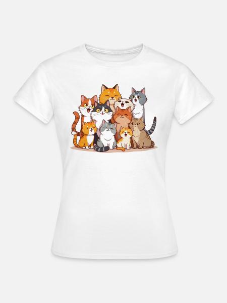 Katzen-Herde - Frauen T-Shirt - Weiß