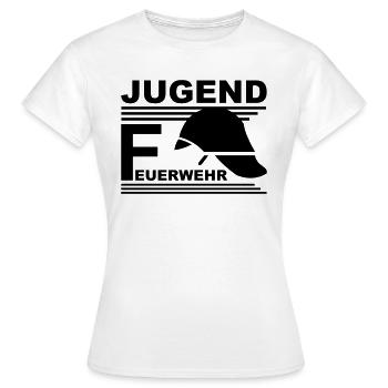 Casque de pompier de la jeunesse - T-shirt Femme - blanc - Devant - AI Model Female 172 dark (172cm)