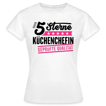 5Sterne Küchenchefin - Frauen T-Shirt - Weiß - Vorne - AI Model Female 172 dark (172cm)