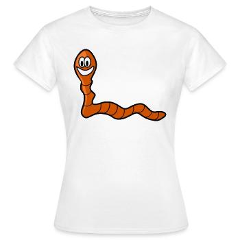 Zilk der Regenwurm - Frauen T-Shirt - Weiß - Vorne - AI Model Female 172 dark (172cm)