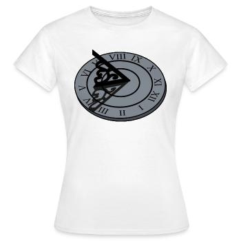 clock time clock time hourglass hourglass140 - Women's T-Shirt - white - Front - AI Model Female 172 dark (172cm)