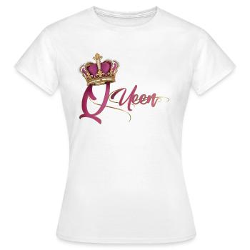 THE QUEEN - Women's T-Shirt - white - Front - AI Model Female 172 dark (172cm)