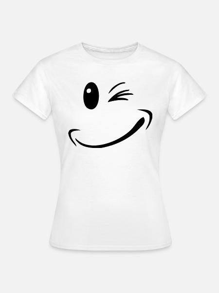 gesicht lustig smile - Frauen T-Shirt - Weiß