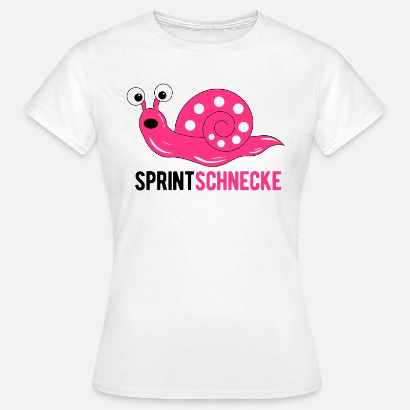 Jogging sprint snail as a gift for runner - Women's T-Shirt - white