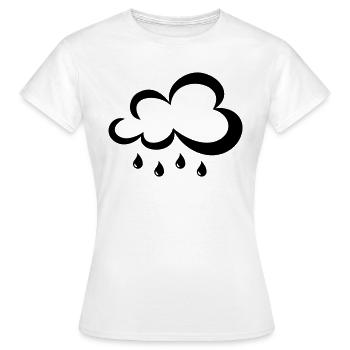 Nuage de pluie - T-shirt Femme - blanc - Devant - AI Model Female 172 dark (172cm)