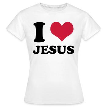 I Love Jesus - Frauen T-Shirt - Weiß - Vorne - AI Model Female 172 dark (172cm)