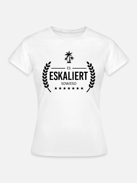 ES ESKALIERT SOWIESO - Badge - Frauen T-Shirt - Weiß