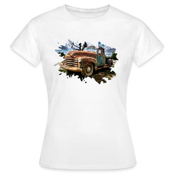 Vieille camionnette - T-shirt Femme - blanc - Devant - AI Model Female 172 dark (172cm)