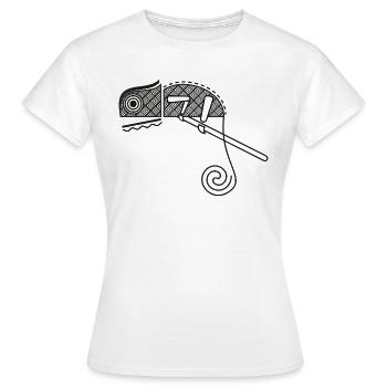 caméléon - T-shirt Femme - blanc - Devant - AI Model Female 172 dark (172cm)