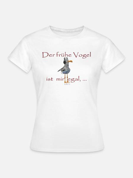 Der frühe Vogel - Frauen T-Shirt - Weiß