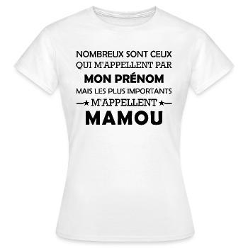 humour mamou - T-shirt Femme - blanc - Devant - AI Model Female 172 dark (172cm)