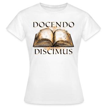 Docendo Discimus Durch Lehren lernen wir - Frauen T-Shirt - Weiß - Vorne - AI Model Female 172 dark (172cm)