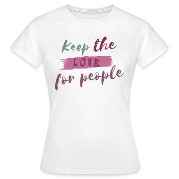 Nächstenliebe - Frauen T-Shirt - Weiß - Vorne - AI Model Female 172 dark (172cm)