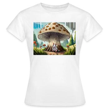 Comptines allemandes illustrées Il pleut - T-shirt Femme - blanc - Devant - AI Model Female 172 dark (172cm)
