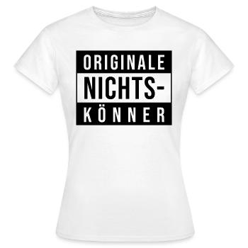 Orginale Nichtskönner Ronny - Frauen T-Shirt - Weiß - Vorne - AI Model Female 172 dark (172cm)