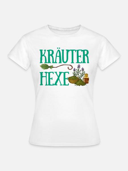 Kräuter Hexe Mystisches wild Kräuterdesign - Frauen T-Shirt - Weiß