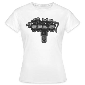Uzi Graffiti Asik Throwup - T-shirt Femme - blanc - Devant - AI Model Female 172 dark (172cm)