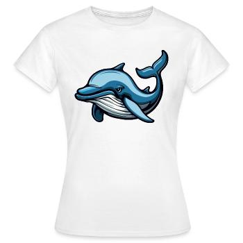 Bande dessinée Delfin - T-shirt Femme - blanc - Devant - AI Model Female 172 dark (172cm)