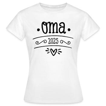Du wirst Oma 2025 - Frauen T-Shirt - Weiß - Vorne - AI Model Female 172 dark (172cm)