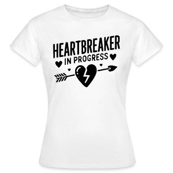 Heartbreaker in Progress - Women's T-Shirt - white - Front - AI Model Female 172 dark (172cm)