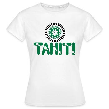 polynesische Tätowierung Tiara Tahiti Karte - Frauen T-Shirt - Weiß - Vorne - AI Model Female 172 dark (172cm)