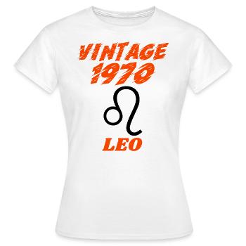 Vintage anniversaire 1970 1970 Vintage Vintage - T-shirt Femme - blanc - Devant - AI Model Female 172 dark (172cm)