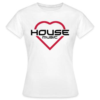 House Music - T-shirt Femme - blanc - Devant - AI Model Female 172 dark (172cm)