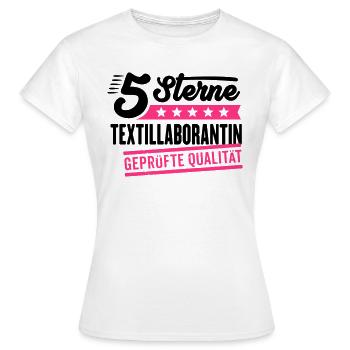 5Sterne Textillaborantin - Frauen T-Shirt - Weiß - Vorne - AI Model Female 172 dark (172cm)