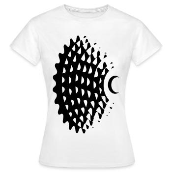 Cassette de changement de vitesse pour vélo de montagne - T-shirt Femme - blanc - Devant - AI Model Female 172 dark (172cm)