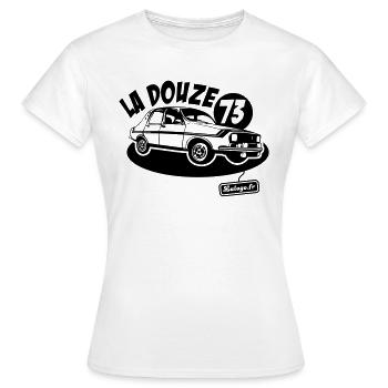 La Douze - 1973 - T-shirt Femme - blanc - Devant - AI Model Female 172 dark (172cm)