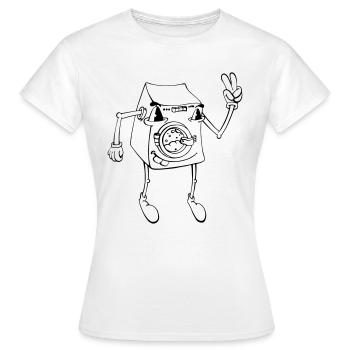 lave-linge - T-shirt Femme - blanc - Devant - AI Model Female 172 dark (172cm)