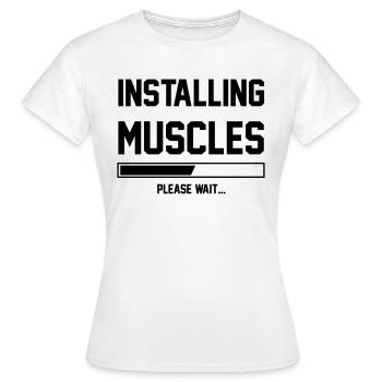 Les muscles - T-shirt Femme - blanc - Devant - AI Model Female 172 dark (172cm)