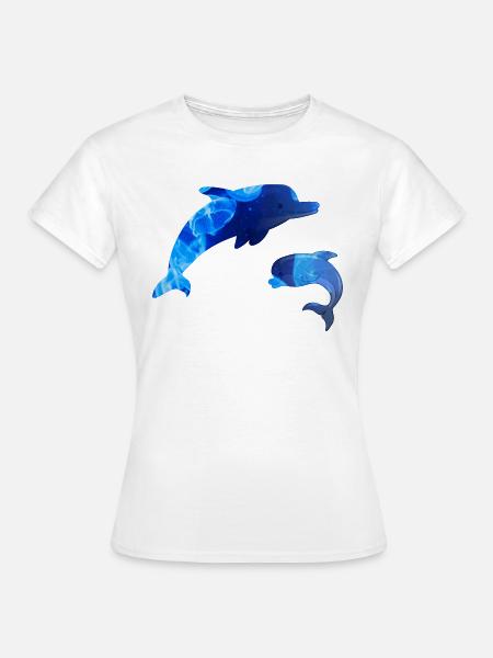 Delfin - Frauen T-Shirt - Weiß