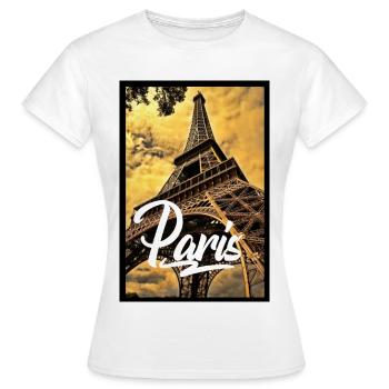 Paris - Women's T-Shirt - white - Front - AI Model Female 172 dark (172cm)