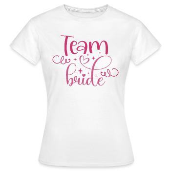 Team Braut Junggesellenabschied Herzen Braut Geschenk Jung - Frauen T-Shirt - Weiß - Vorne - AI Model Female 172 dark (172cm)