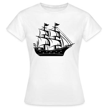Bateau pirate - T-shirt Femme - blanc - Devant - AI Model Female 172 dark (172cm)