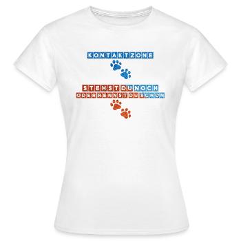 Agility Kontaktzonen - Frauen T-Shirt - Weiß - Vorne - AI Model Female 172 dark (172cm)