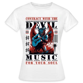 Musique rock diabolique - T-shirt Femme - blanc - Devant - AI Model Female 172 dark (172cm)