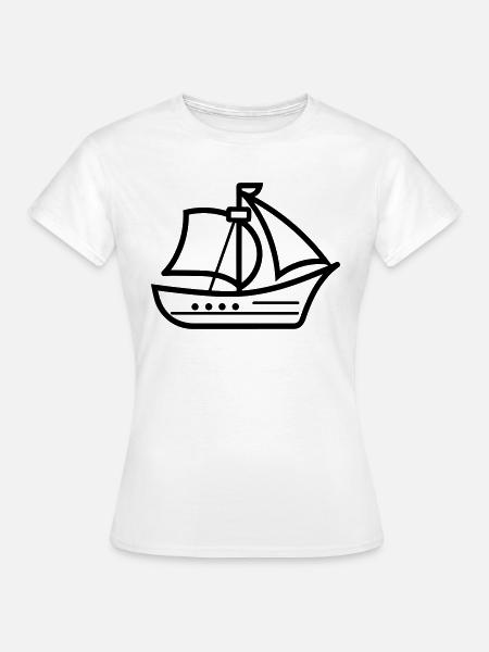 Piratenschiff - Frauen T-Shirt - Weiß